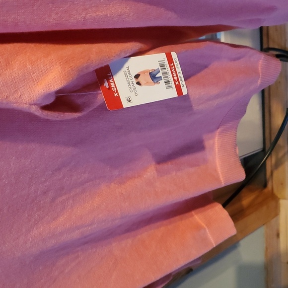 Vince Camuto Vneck Ocean Coral Collared Long Slv‎ Sz. XS Sweater - Picture 5 of 15